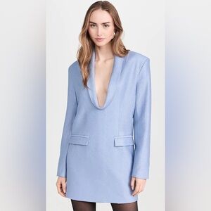 NWT Sabina Musayev Equinox Mini Dress Sky Blue Size Small